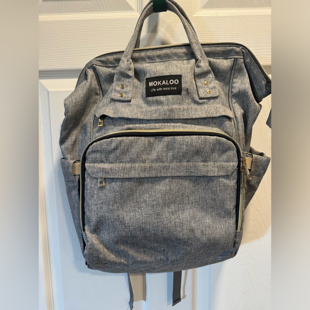 Mokaloo Diaper Backpack with Stroller Straps Baby Bag Grey Best Overall …